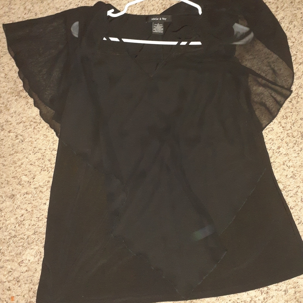 Black dressy top size L